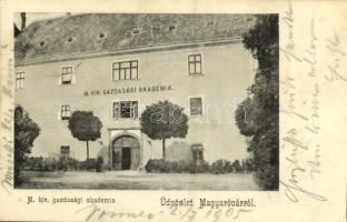 1905 Magyaróvár, Mosonmagyaróvár; M. kir. Gazdasági Akadémia