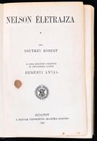 Southey Róbert: Nelson életrajza. Ford. és jegyzetekkel ellátta: Reményi Antal. Bp., 1902, MTA, XVI+428 p.+1 t.(kihajtható térkép.)+4 p. Kiadói kissé kopott egészvászon-kötés, kissé laza fűzéssel.