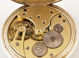 Omega dupla hátsó fedelű ezüst zsebóra. jelzés nélküli szerkezettel. Nem jár. br 73,5 g