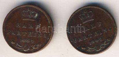 Nagy-Britannia 1842. 1/2F + 1944. 1/2F T:3
