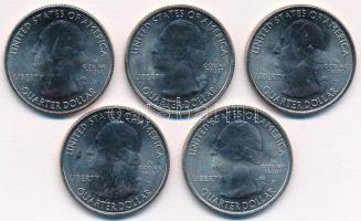 Amerikai Egyesült Államok 2013. 1/4$ "Nemzeti parkok - Mount Rushmore, White Mountain, Great Ba...