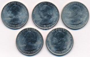 Amerikai Egyesült Államok 2014. 1/4$ "Nemzeti parkok - Great Sand Dunes, Shenandoah, Everglades...