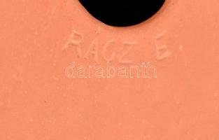 Rácz Edit (1936): Erotika. Terrakotta, jelzett, kopás nyomokkal, m: 22,5 cm