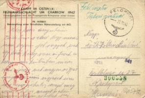 1942 Kampf im Osten. Frühjahrsschlacht um Charkow. Bekämpfung einer feindlichen Höhenstellung mit MG...