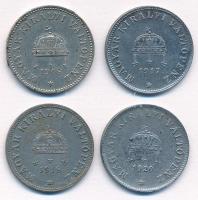 1908-1917KB 20f Ni + 1918-1920KB 20f Fe (4xklf) T:1-,2