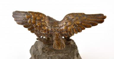 Bronz turul szobor kő talapzaton 16 cm