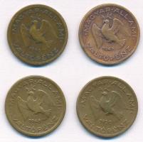 1946-1950. 10f tombak (4xklf) Teljes sor! T:2 Adamo F3