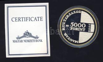 2006. 5000Ft Ag "1956-Magyar forradalom és szabadságharc" T:PP Csak 5000db, tanúsítvánnyal!