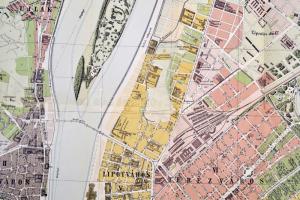 Homolka 1896-os Budapest térképének reprintje
