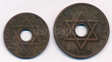 Brit Nyugat-Afrika 1952. 1/2P + 1957. 1P T:2 karcolás, ph
British West Africa 1952. 1/2 Penny + 195...