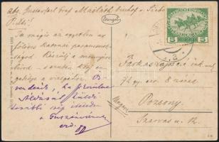 1915 gr. Majláth Károly Gusztáv erdélyi katolikus püspök által írt képeslap