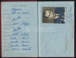 1955 Jugoszláv útlevél magyar utazási engedéllyel