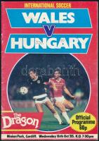 1985 A Wales-Magyarország labdarúgó mérkőzés (0:3) műsorfüzete