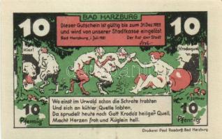 Német Birodalom/Weimari Köztársaság/ Harzburg 1921. 10Pf + 25Pf + 50Pf + 75Pf 4klf db, teljes sor T:I