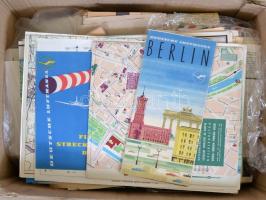 nagy doboznyi papírrégiség tétel. iratok, igazolványok, térképek