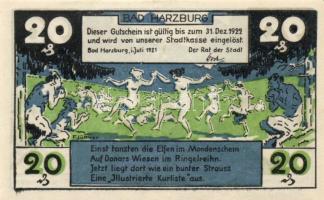 Német Birodalom/Weimari Köztársaság/ Harzburg 1921. 10Pf + 25Pf + 50Pf + 75Pf 4klf db, teljes sor T:...