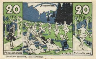 Német Birodalom/Weimari Köztársaság/ Harzburg 1921. 10Pf + 25Pf + 50Pf + 75Pf 4klf db, teljes sor T:...