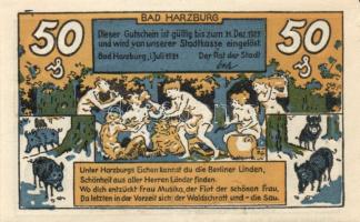 Német Birodalom/Weimari Köztársaság/ Harzburg 1921. 10Pf + 25Pf + 50Pf + 75Pf 4klf db, teljes sor T:...