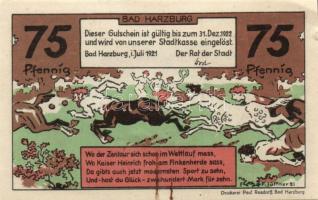 Német Birodalom/Weimari Köztársaság/ Harzburg 1921. 10Pf + 25Pf + 50Pf + 75Pf 4klf db, teljes sor T:...