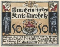 Német Birodalom/Weimari Köztársaság/ Diepholz 1921. 50Pf(2x) + 75Pf(2x) 4klf db, teljes sor T:I