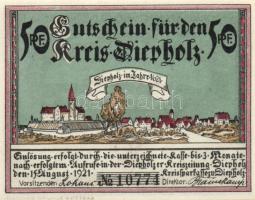 Német Birodalom/Weimari Köztársaság/ Diepholz 1921. 50Pf(2x) + 75Pf(2x) 4klf db, teljes sor T:I