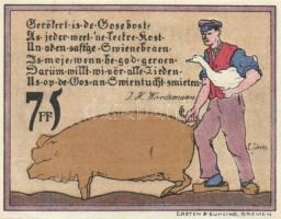 Német Birodalom/Weimari Köztársaság/ Diepholz 1921. 50Pf(2x) + 75Pf(2x) 4klf db, teljes sor T:I