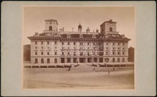 cca 1872-1880 Kismarton, Esterházy-kastély, keményhátú fotó, Sopron/Oedenburg, Rupprecht műterméből, 6x10 cm