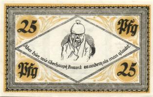 Német Birodalom/Weimari Köztársaság/ Stolzenau 1921. 25Pf + 50Pf(2x) + 75Pf(2x) 5klf db, teljes sor ...