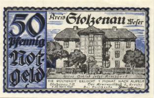 Német Birodalom/Weimari Köztársaság/ Stolzenau 1921. 25Pf + 50Pf(2x) + 75Pf(2x) 5klf db, teljes sor ...