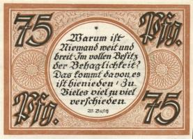 Német Birodalom/Weimari Köztársaság/ Stolzenau 1921. 25Pf + 50Pf(2x) + 75Pf(2x) 5klf db, teljes sor ...