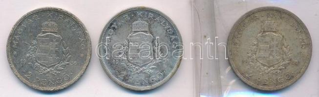1936. 2P Ag "Liszt Ferenc" (3x) T:1-,2,2- ph., patina Adamo P7.3