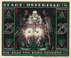 Német Birodalom/Weimari Köztársaság/ Osterfeld 1921. 25Pf(3x) + 50Pf(3x) + 75Pf(3x) + 100Pf összesen...