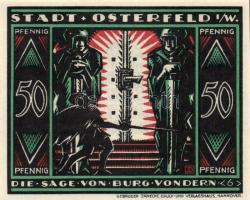 Német Birodalom/Weimari Köztársaság/ Osterfeld 1921. 25Pf(3x) + 50Pf(3x) + 75Pf(3x) + 100Pf összesen...