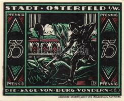 Német Birodalom/Weimari Köztársaság/ Osterfeld 1921. 25Pf(3x) + 50Pf(3x) + 75Pf(3x) + 100Pf összesen...