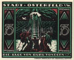Német Birodalom/Weimari Köztársaság/ Osterfeld 1921. 25Pf(3x) + 50Pf(3x) + 75Pf(3x) + 100Pf összesen...