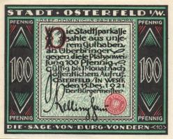 Német Birodalom/Weimari Köztársaság/ Osterfeld 1921. 25Pf(3x) + 50Pf(3x) + 75Pf(3x) + 100Pf összesen...
