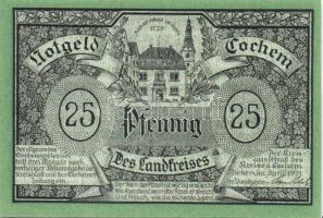 Német Birodalom/Weimari Köztársaság/ Cochem 1921. 10Pf + 25Pf + 50Pf 3klf db, teljes sor T:I