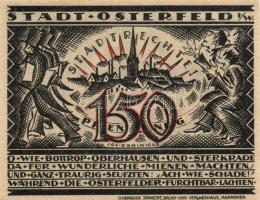 Német Birodalom/Weimari Köztársaság/ Osterfeld 1921. 50Pf(2x) + 75Pf + 100Pf + 150Pf(2x) összesen 6k...