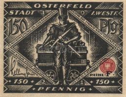 Német Birodalom/Weimari Köztársaság/ Osterfeld 1921. 50Pf(2x) + 75Pf + 100Pf + 150Pf(2x) összesen 6k...