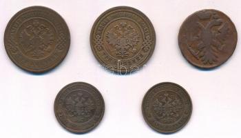 Orosz Birodalom 1739-1911. Denga (1/2k) Cu - 3k Cu (5xklf) T:2-3
Russian Empire 1739-1911. Denga (1...