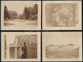 cca 1910 4 db fotó Fraknóról (Forchtenau, Forchtenstein), közte a várral, a templom főoltárával..stb, valamint plusz 1 fotó, rajta egy azonosítatlan épülettel, 9x11 cm