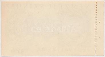 ~1946-1947. 20f "Nemzeti Színház" utalvány, nem használt T:I