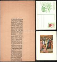 Vegyes vallásos fotó, képeslap, nyomtatvány tétel (11 db)