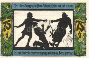 Német Birodalom/Weimari Köztársaság/Geldern 1921. 75Pf (8x) mind klf!, komplett sor T:I,I-