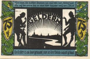 Német Birodalom/Weimari Köztársaság/Geldern 1921. 75Pf (8x) mind klf!, komplett sor T:I,I-