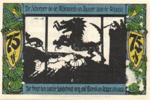 Német Birodalom/Weimari Köztársaság/Geldern 1921. 75Pf (8x) mind klf!, komplett sor T:I,I-