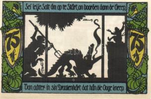 Német Birodalom/Weimari Köztársaság/Geldern 1921. 75Pf (8x) mind klf!, komplett sor T:I,I-