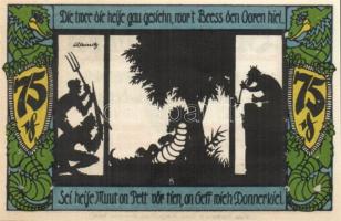 Német Birodalom/Weimari Köztársaság/Geldern 1921. 75Pf (8x) mind klf!, komplett sor T:I,I-