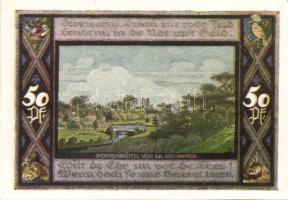 Német Birodalom/Weimari Köztársaság/Poppenbüttel 1921. 50Pf (10x) mind klf!, teljes sor T:I