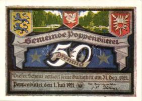 Német Birodalom/Weimari Köztársaság/Poppenbüttel 1921. 50Pf (10x) mind klf!, teljes sor T:I